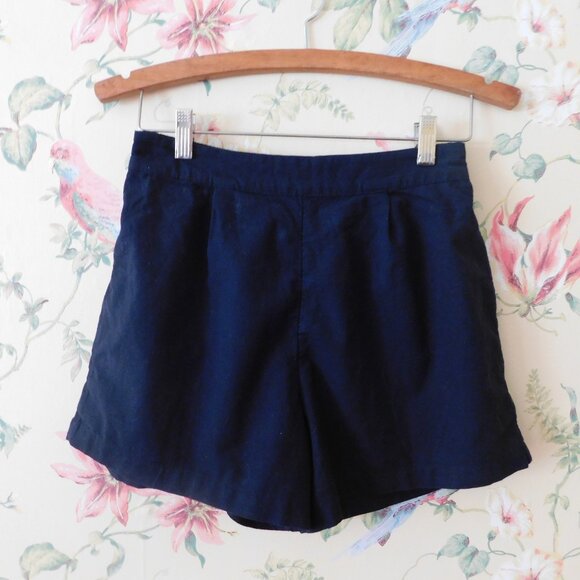 🦌 Abercrombie & Fitch Black Cotton Shorts Size S - Picture 1 of 8